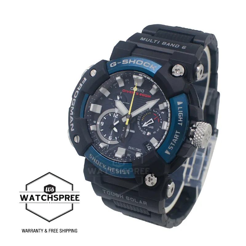 Casio G-Shock Master of G Frogman Carbon Core Guard Structure Tough Solar Black Stainless Steel / Resin Composite Band Watch GWFA1000C-1A GWF-A1000C-1A