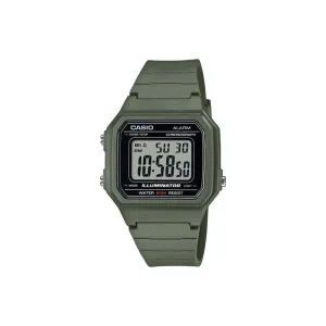 Casio Men Digital Sport Watch W-217H-3AV Green Resin Strap