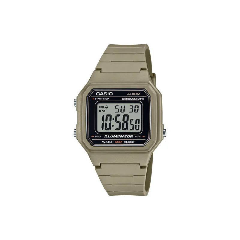 Casio Men Digital Sport Watch W-217H-5AV Green Resin Strap