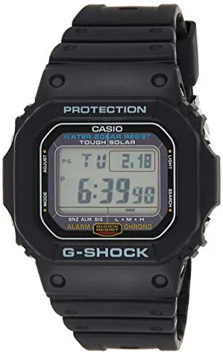 Casio Men's G5600E-1 G-Shock Grey Digital Dial Shock Resistant Watch