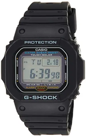 Casio Men's G5600E-1 G-Shock Grey Digital Dial Shock Resistant Watch