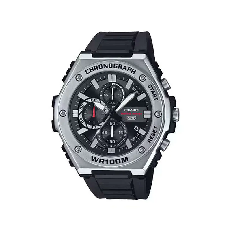 Casio MWA-300H-1A Men Chronograph Watch Black Resin Strap