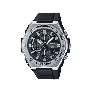 Casio MWA-300H-1A Men Chronograph Watch Black Resin Strap