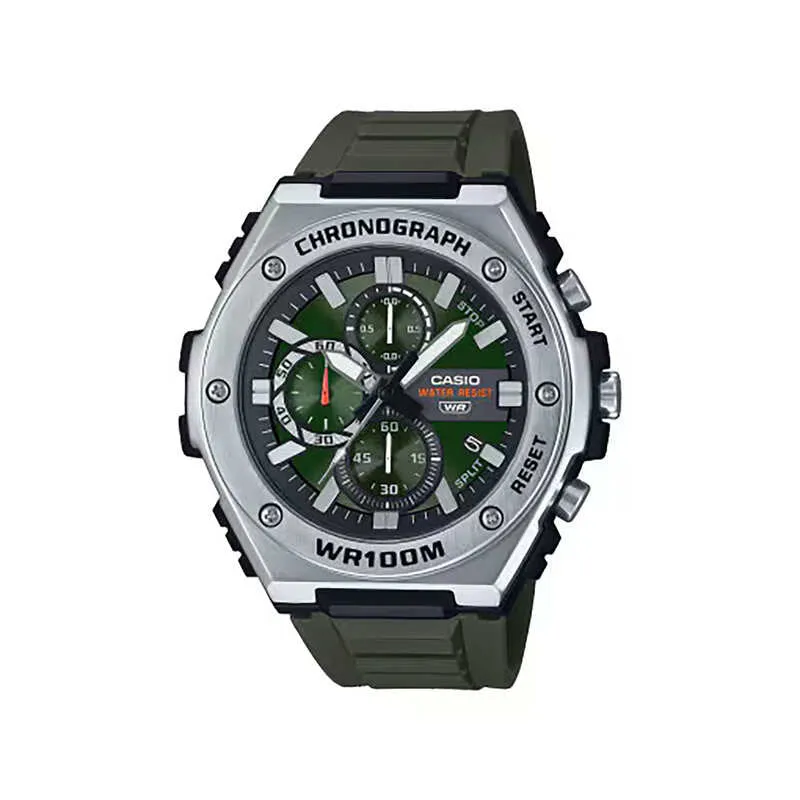 Casio MWA-300H-3A Men Chronograph Watch Black Resin Strap