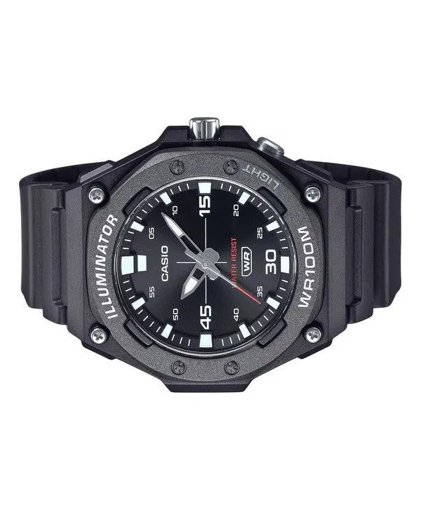 Casio Standard Analog Resin Strap Black Dial Quartz MW-620H-1A 100M Men's Watch