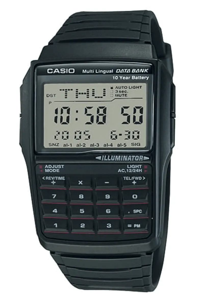 CASIO VINTAGE DBC32-1 DATABANK WATCH - BLACK