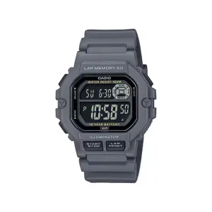 Casio WS-1400H-8B Men Digital Watch Grey Resin Strap