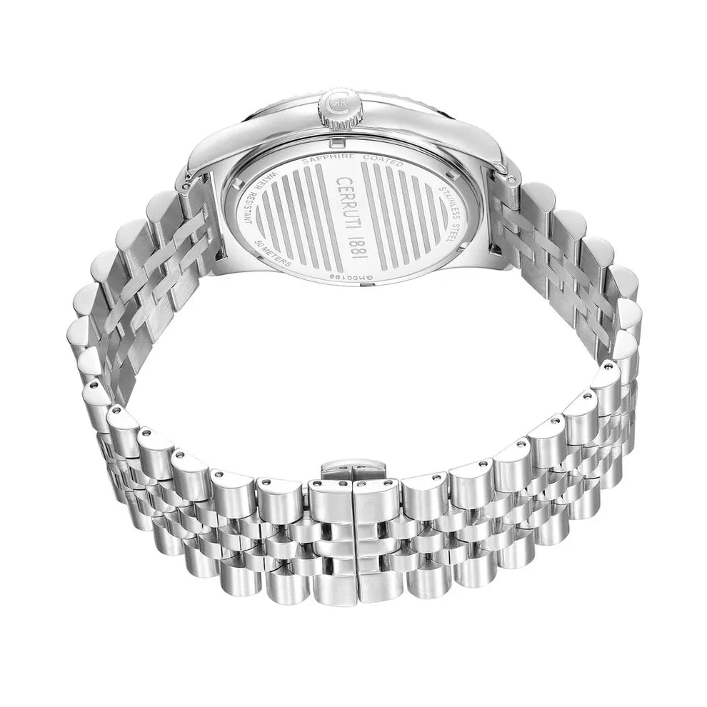 Cerruti 1881 Baccio Gents Turquoise Dial Silver-Tone Stainless Steel Watch