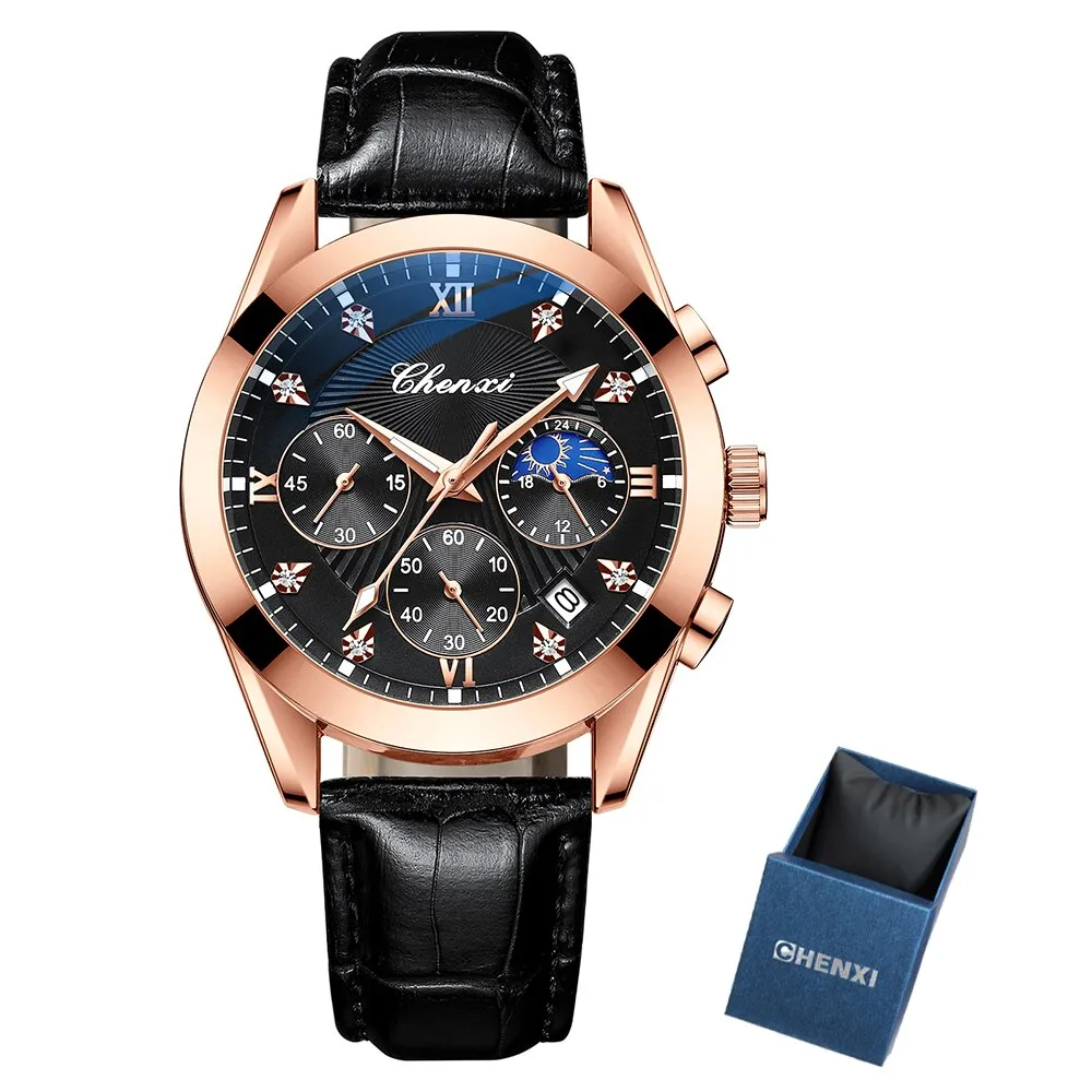 CHENXI Fashion Men Watches Sport Waterproof Luminous Chronograph Military Clock Luxury Brand Date Mens Quartz Wristwatches