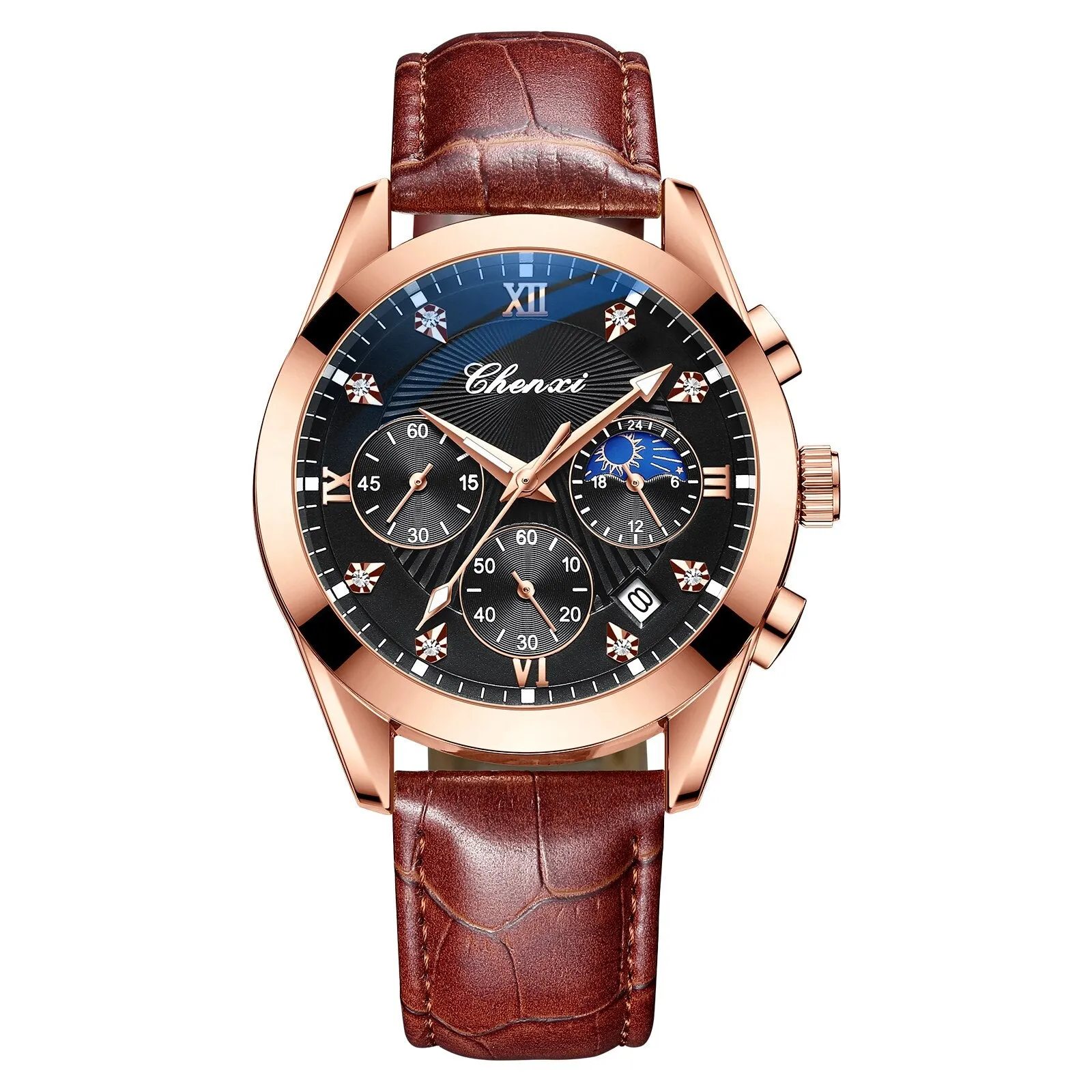 CHENXI Fashion Men Watches Sport Waterproof Luminous Chronograph Military Clock Luxury Brand Date Mens Quartz Wristwatches