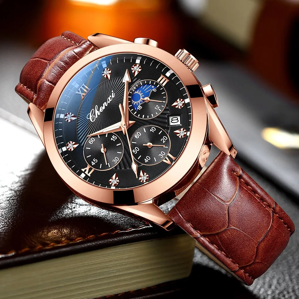 CHENXI Fashion Men Watches Sport Waterproof Luminous Chronograph Military Clock Luxury Brand Date Mens Quartz Wristwatches