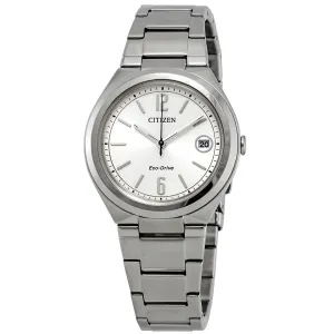 Citizen Chandler Eco-Drive Silver Dial Ladies Watch FE6021-88A