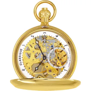 Classic Gold Mechanical Pocket Watch – Intricate Movement & Timeless Design