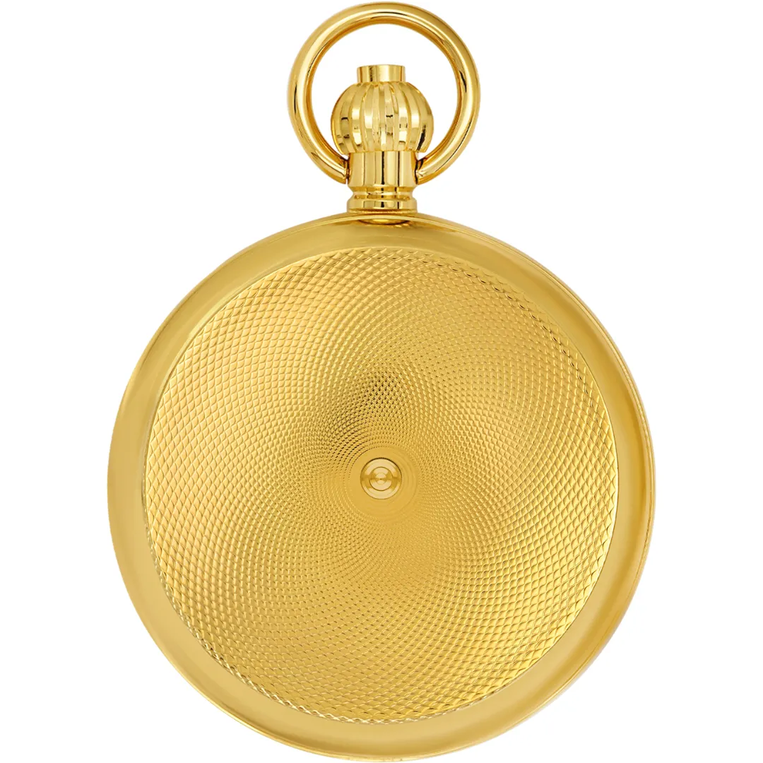 Classic Gold Mechanical Pocket Watch – Intricate Movement & Timeless Design