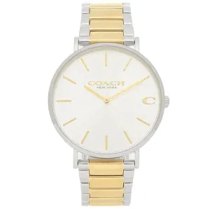 Coach Charles Two-tone Stainless Steel Silver Dial Quartz Watch for Gents - 14602432