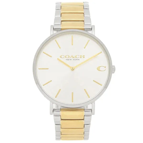 Coach Charles Two-tone Stainless Steel Silver Dial Quartz Watch for Gents - 14602432