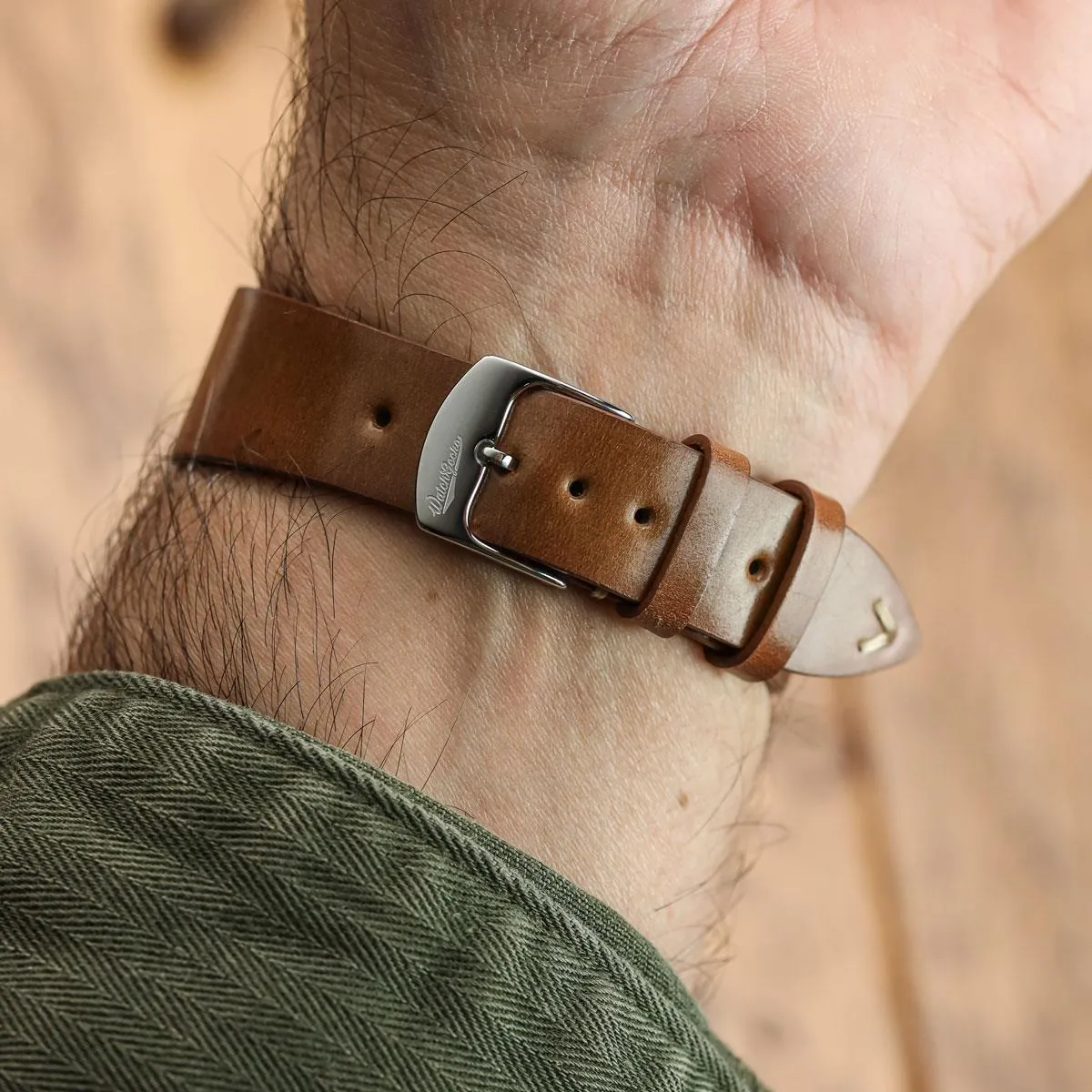 Cromford Horween Shell Cordovan Leather Watch Strap - Light Brown