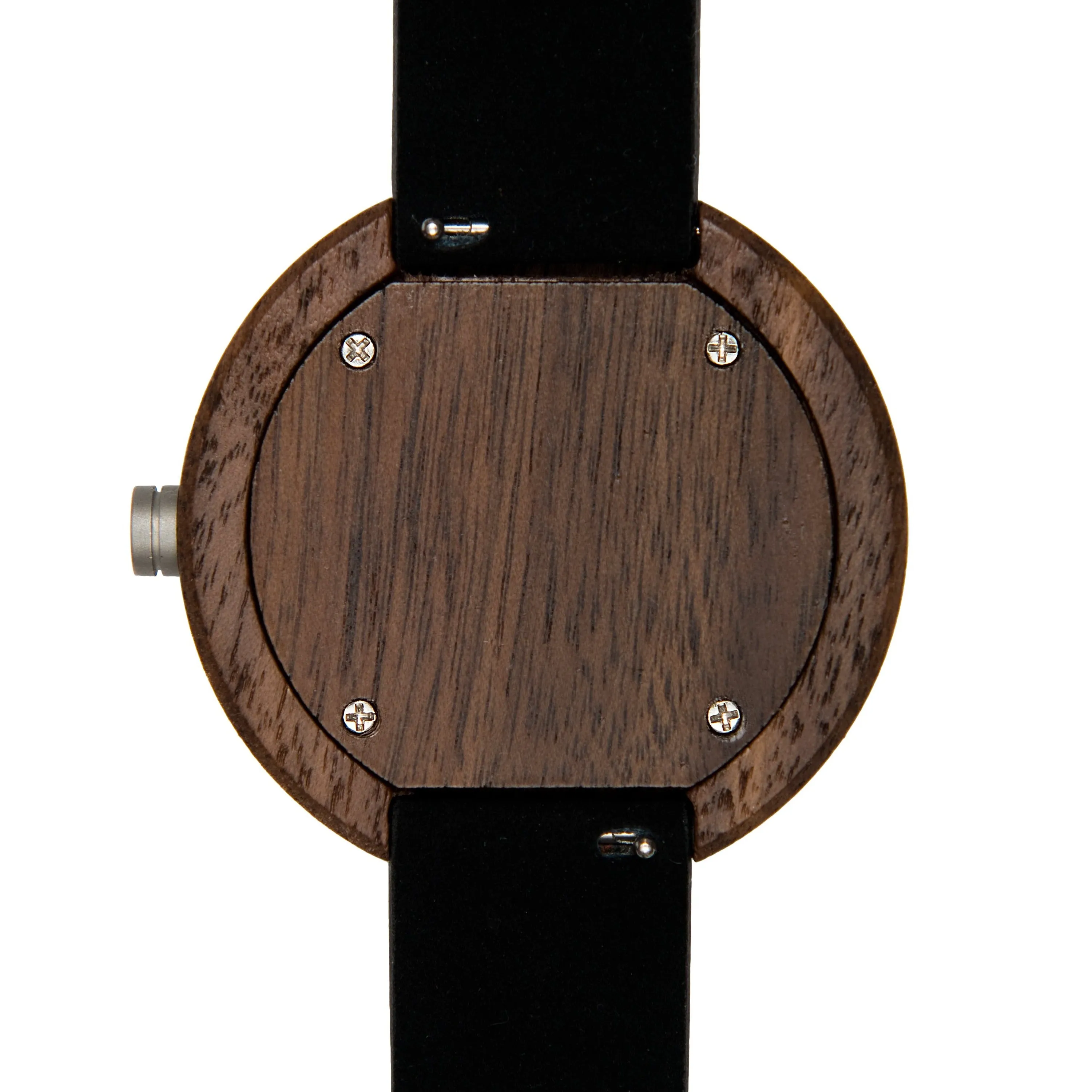 Cypress Black Walnut Minimalist Wood Watch - White Dial, Sapphire Crystal, Swiss Quartz Movement | Skyline Series