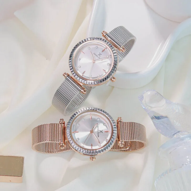 Daniel Klein Premium Women's Analog Watch DK.1.13185-3 Rose Gold Mesh Strap Watch | Watch for Ladies