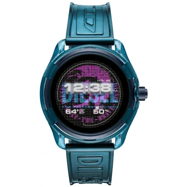 Diesel Fadelite Blue Transparent Silicone Strap Strap Full Colour Display Dial Unisex Smartwatch - Diesel DZT 2020