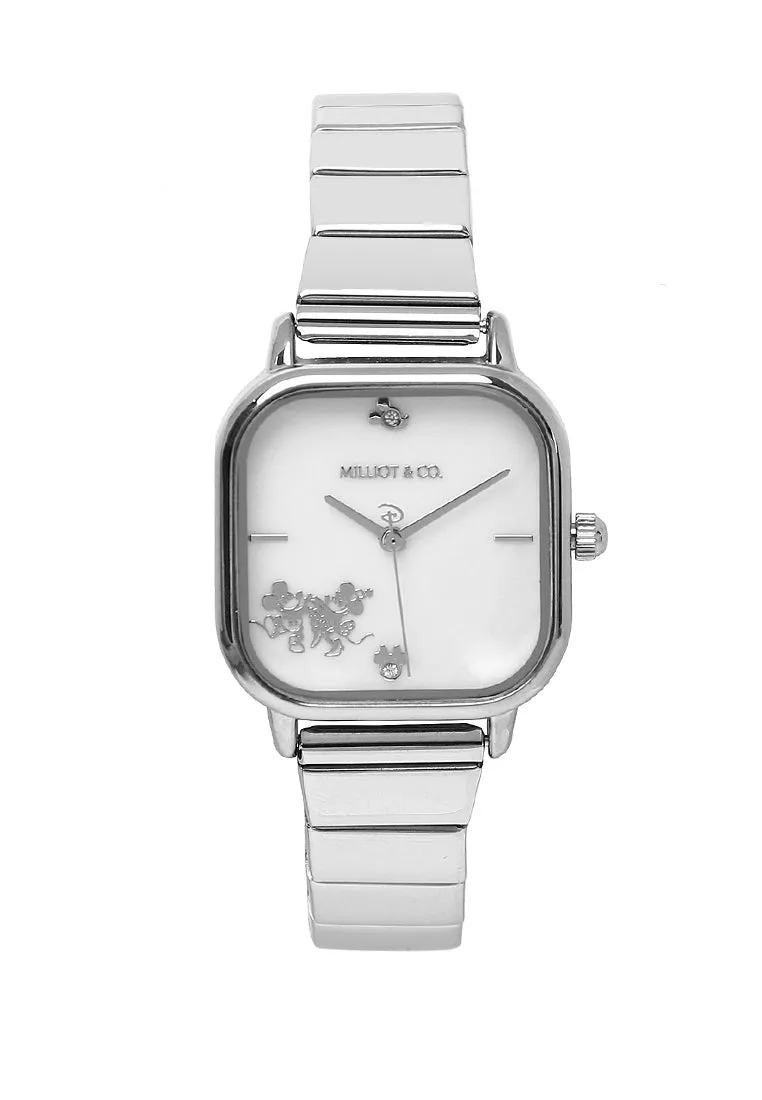 Disney D100 Mickey Minnie Watch (Silver)