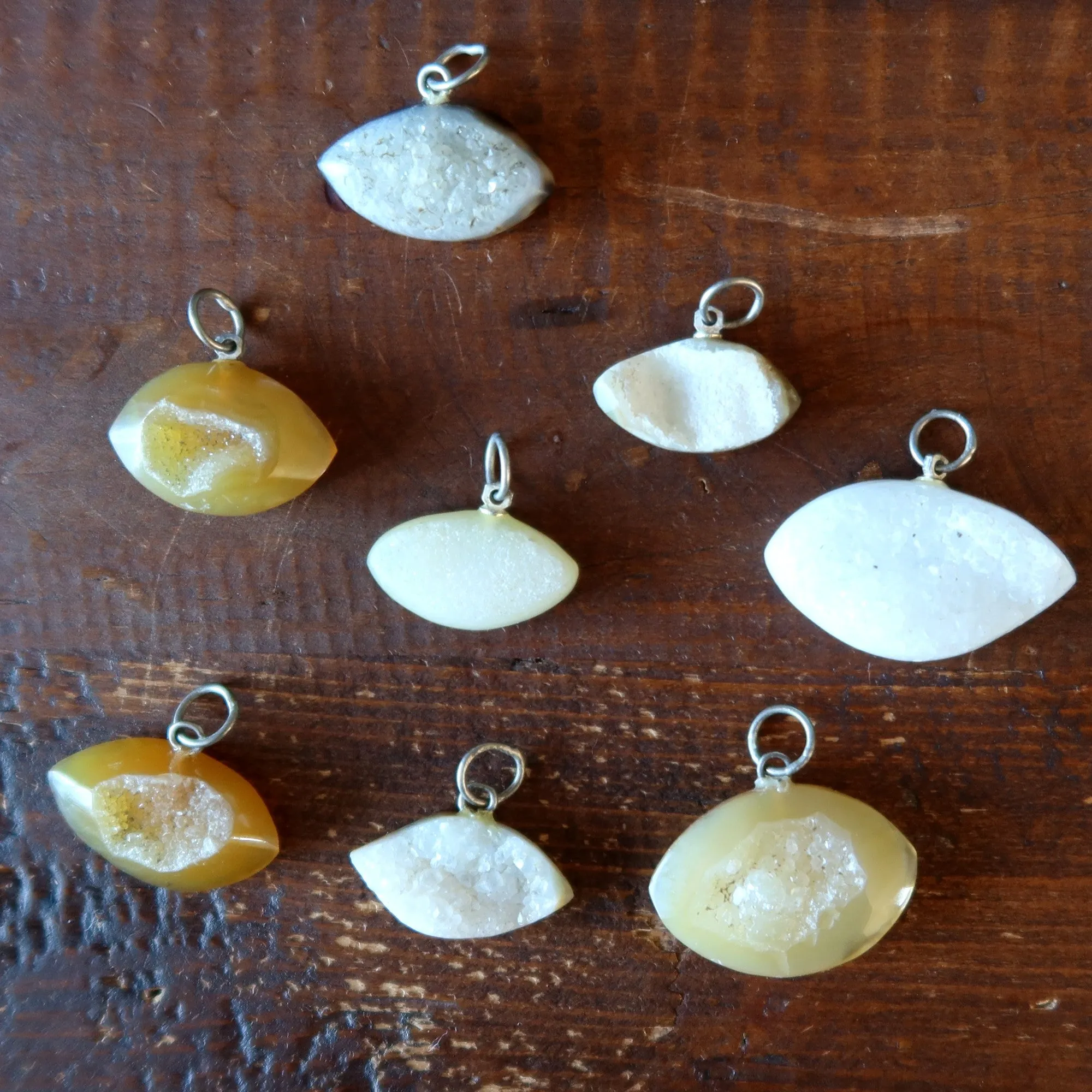 Druzy Quartz Pendant Third Eye Soul Spark Stone