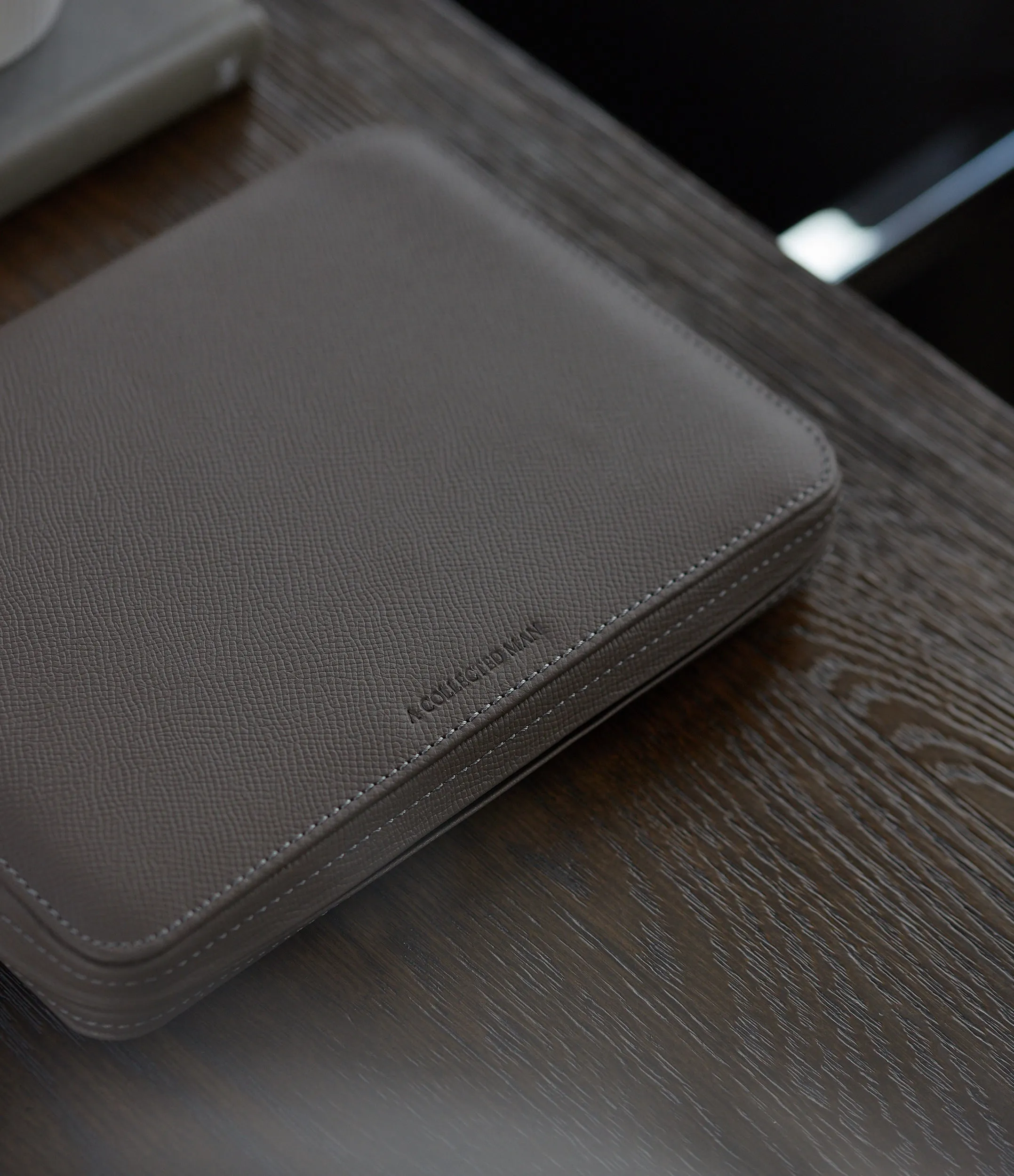 eight-watch folio, grained leather