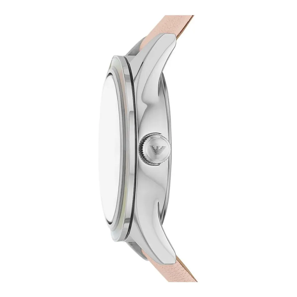 Emporio Armani LEO Women's Pink Leather Starp Watch