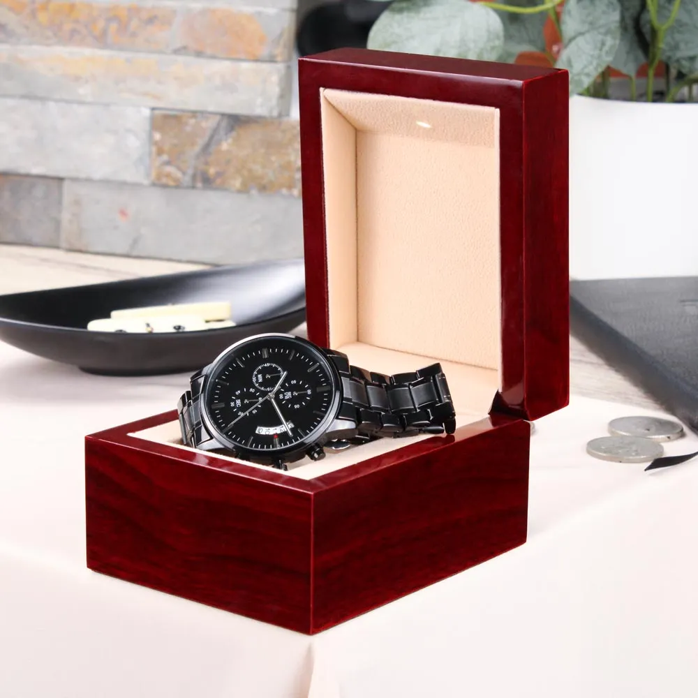 Enjoy the Journey Engraved Black Watch