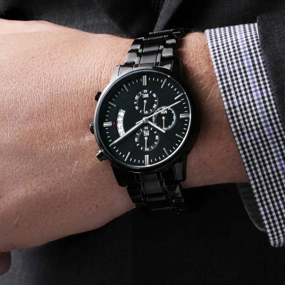 Enjoy the Journey Engraved Black Watch