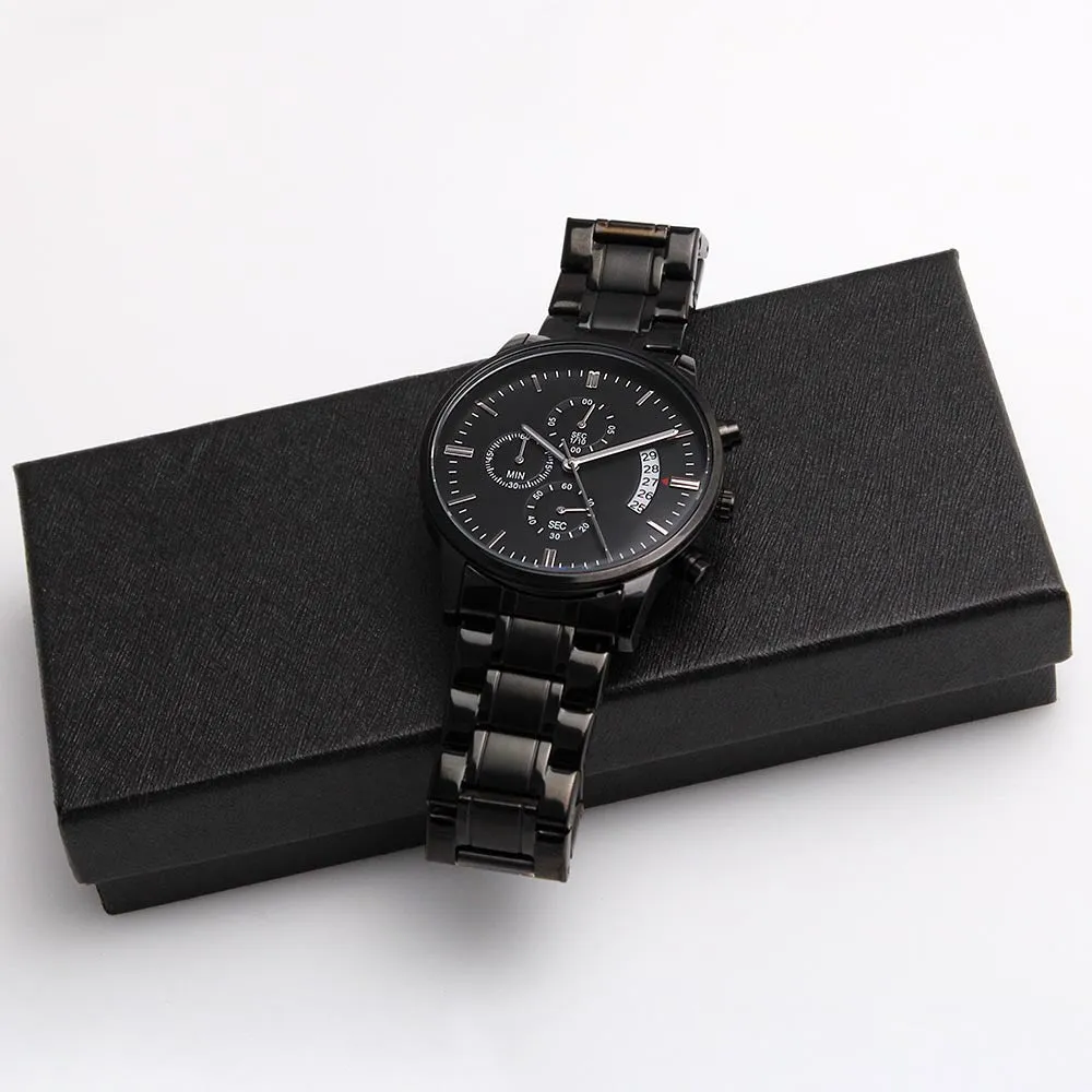 Enjoy the Journey Engraved Black Watch