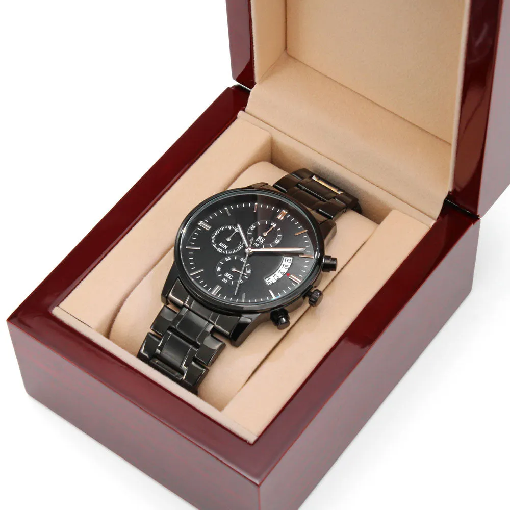 Enjoy the Journey Engraved Black Watch
