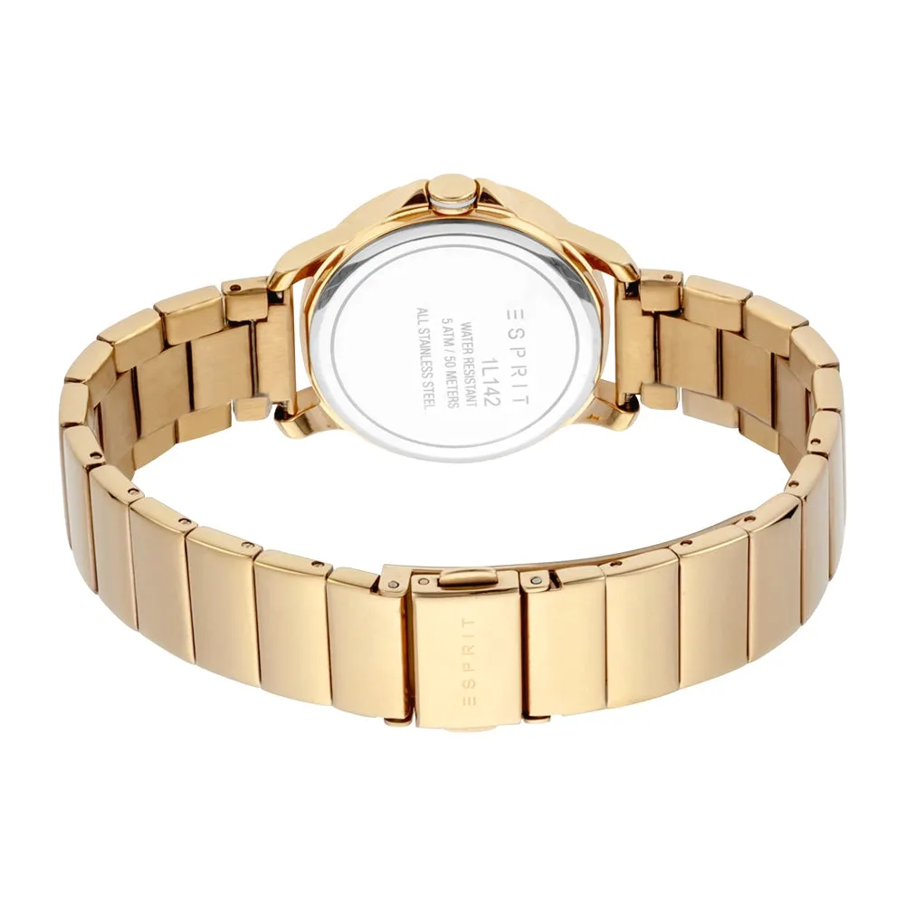 Esprit Ladies Stainless Steel Watch With Mop White Dial