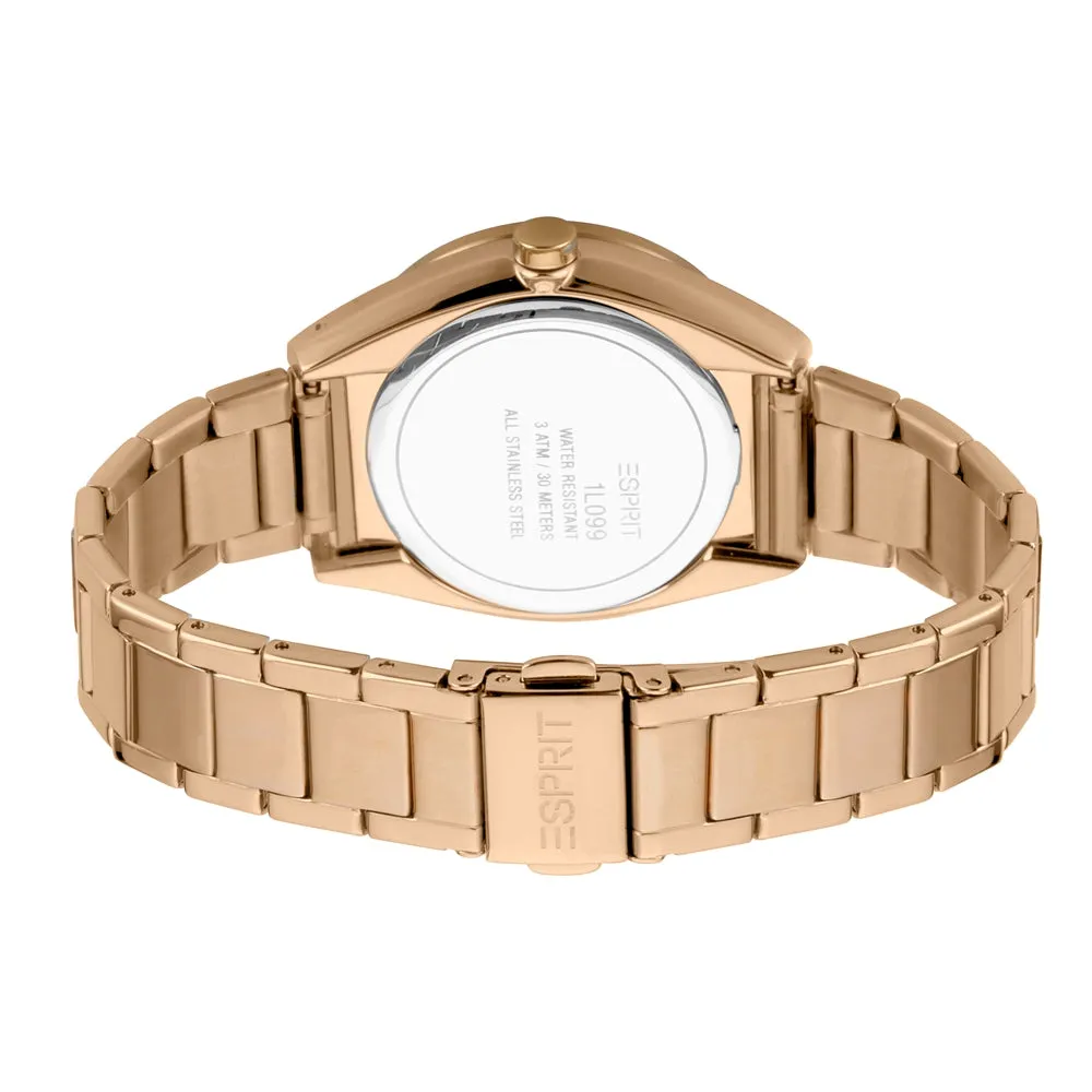 Esprit Ladies Stainless Steel Watch With White Dial