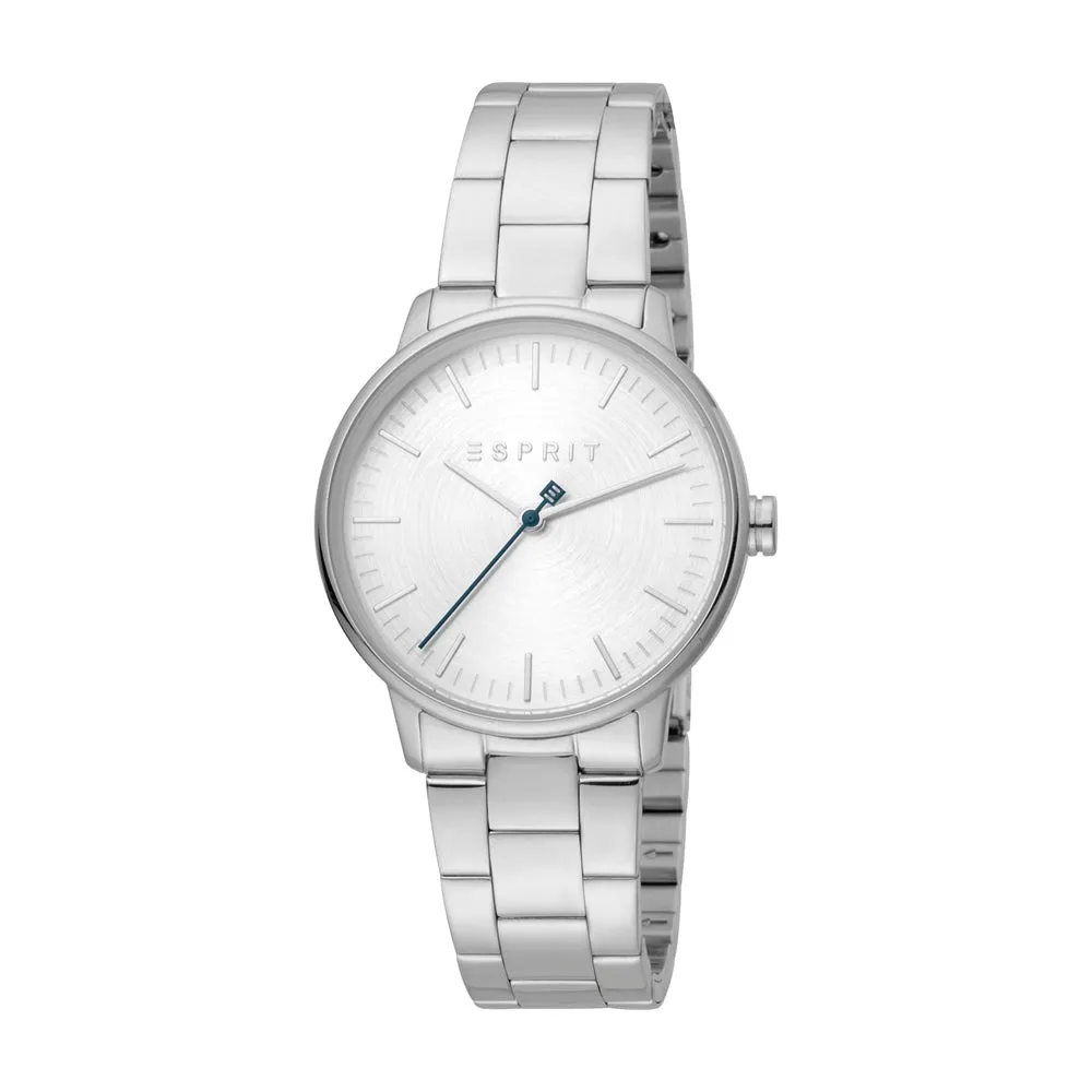 Esprit Ladies Watch Ss Case &Â  Bracelet With Silver Color Dial