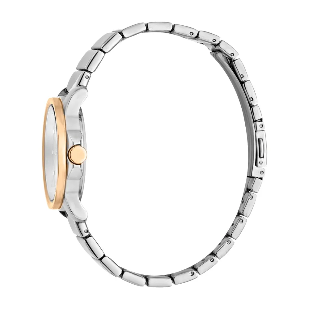 Esprit Ladies Watch With Â Silver Color Dial With Stone