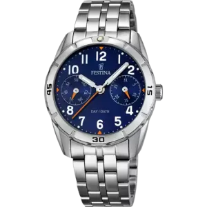 Festina Boy's Blue Dial Silver Watch