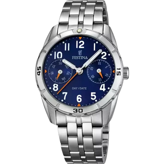 Festina Boy's Blue Dial Silver Watch