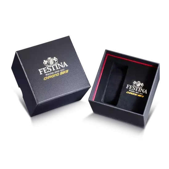 Festina Chrono Bike Gents Black Dial Black Rubber Strap Watch