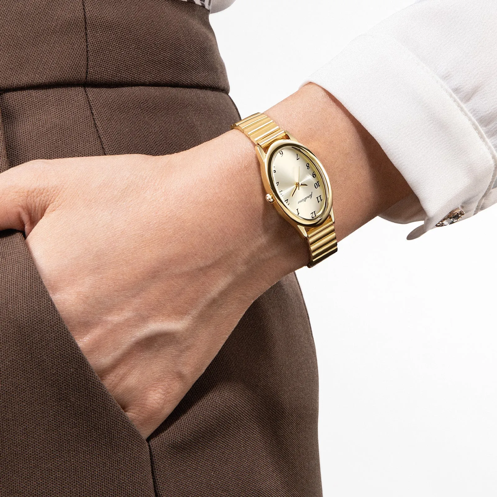 Findtime Ladies Watches Gold Watches for Women with Adjustable Watchband-A3005