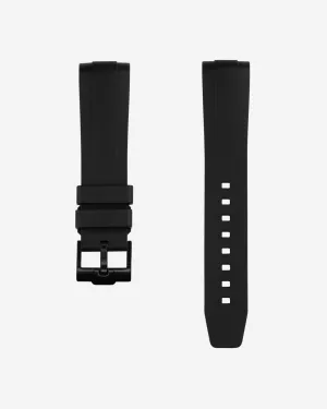 FKM Rubber Strap for Omega Seamaster 300 Diver - Black
