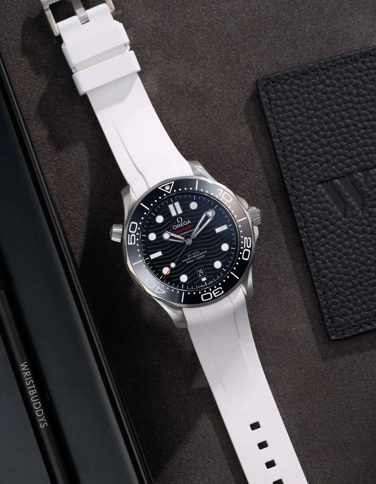 FKM Rubber Strap for Omega Seamaster 300 Diver - White