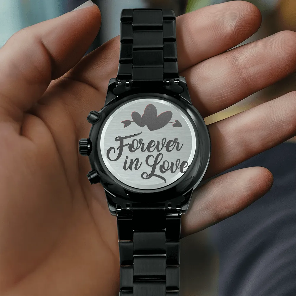 Forever in Love Engraved Black Watch