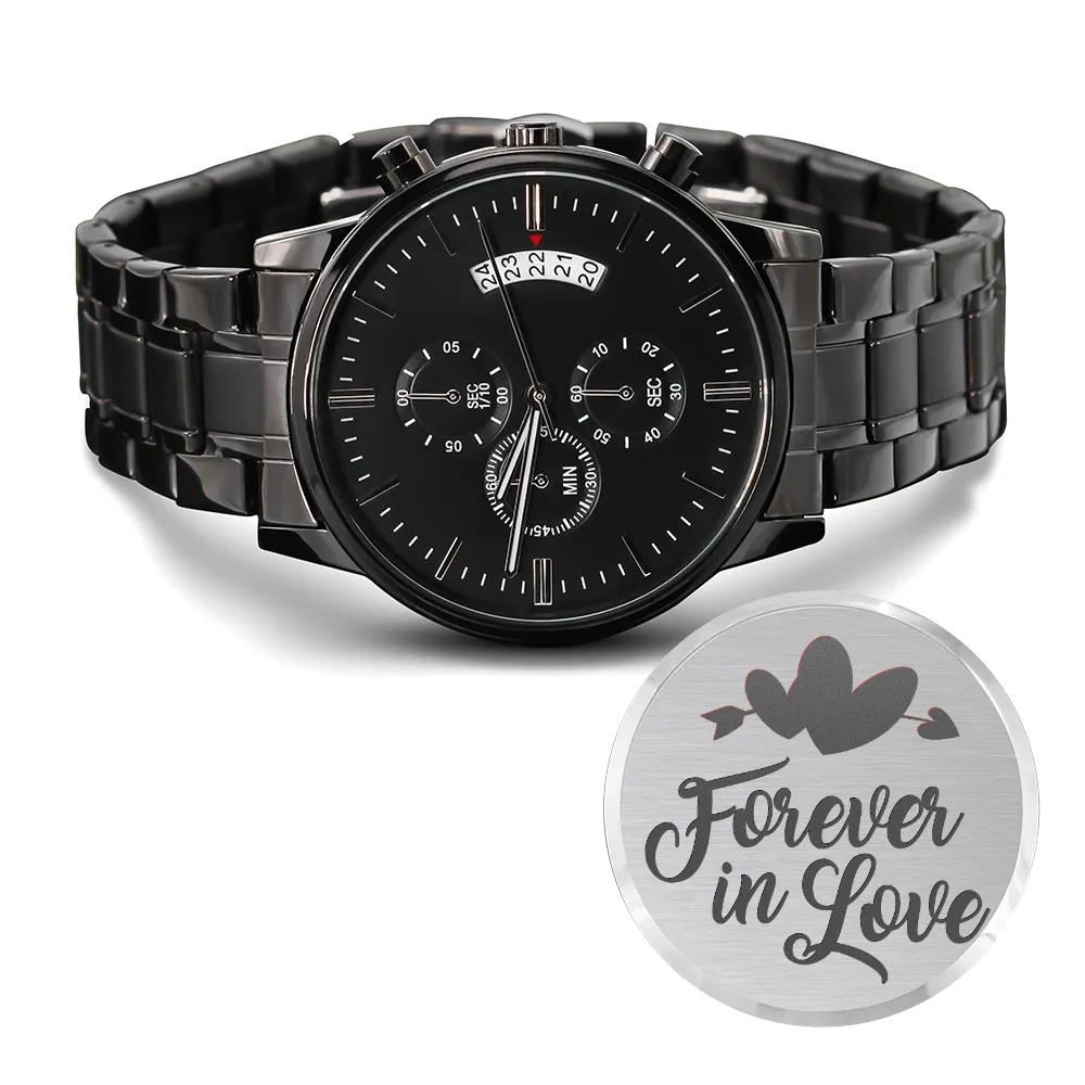 Forever in Love Engraved Black Watch