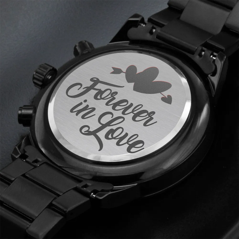 Forever in Love Engraved Black Watch