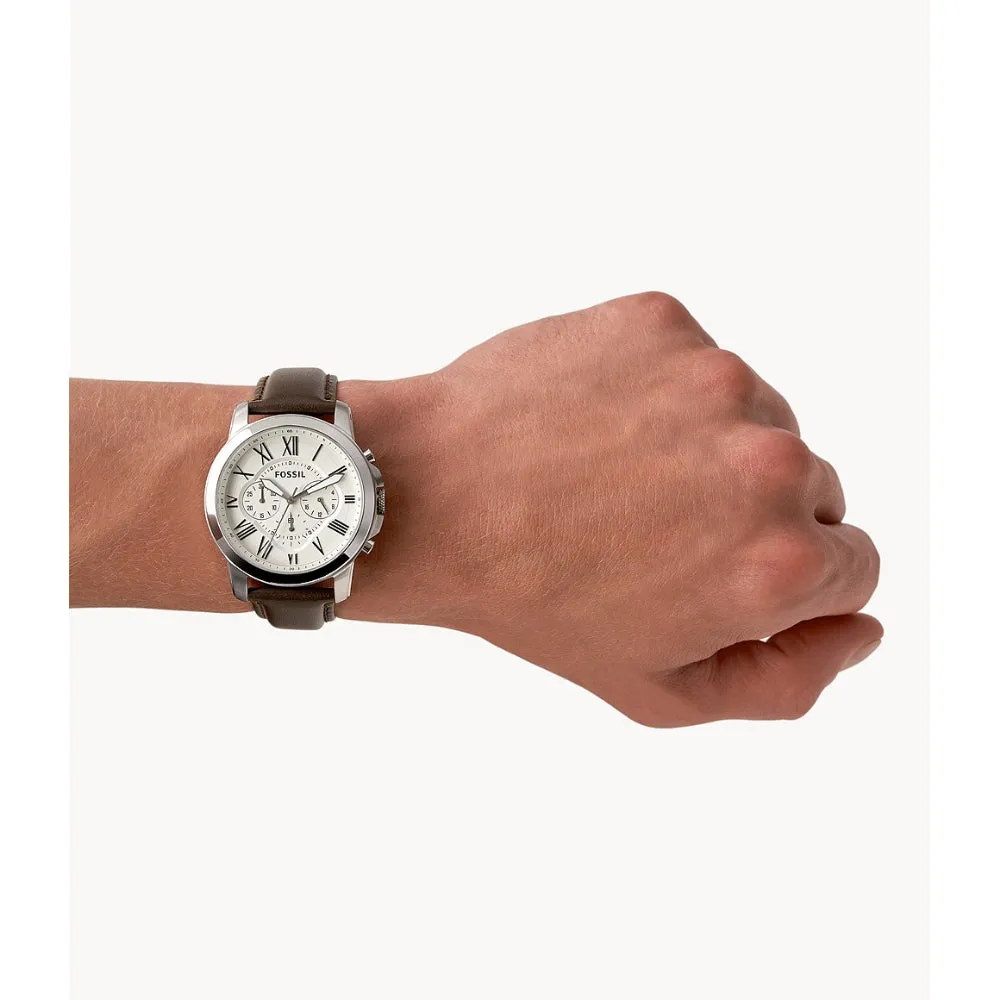 Fossil Grant Men's Chronograph Brown Leather Watch