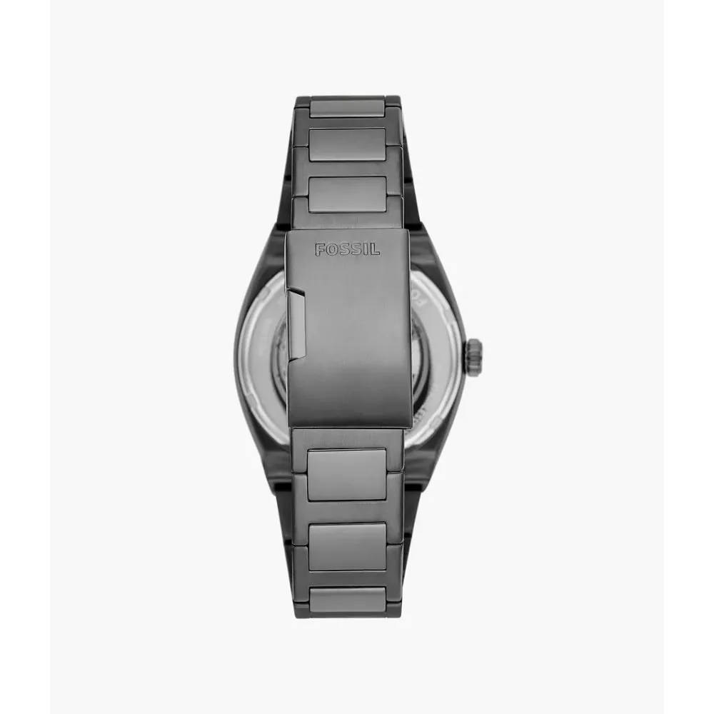 Fossil Men's Everett Automatic Smoke Stainless Steel Watch
