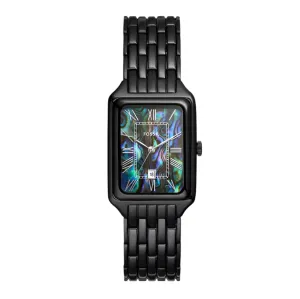 Fossil Raquel Ladies Three-Hand Date Black Stainless Steel Watch