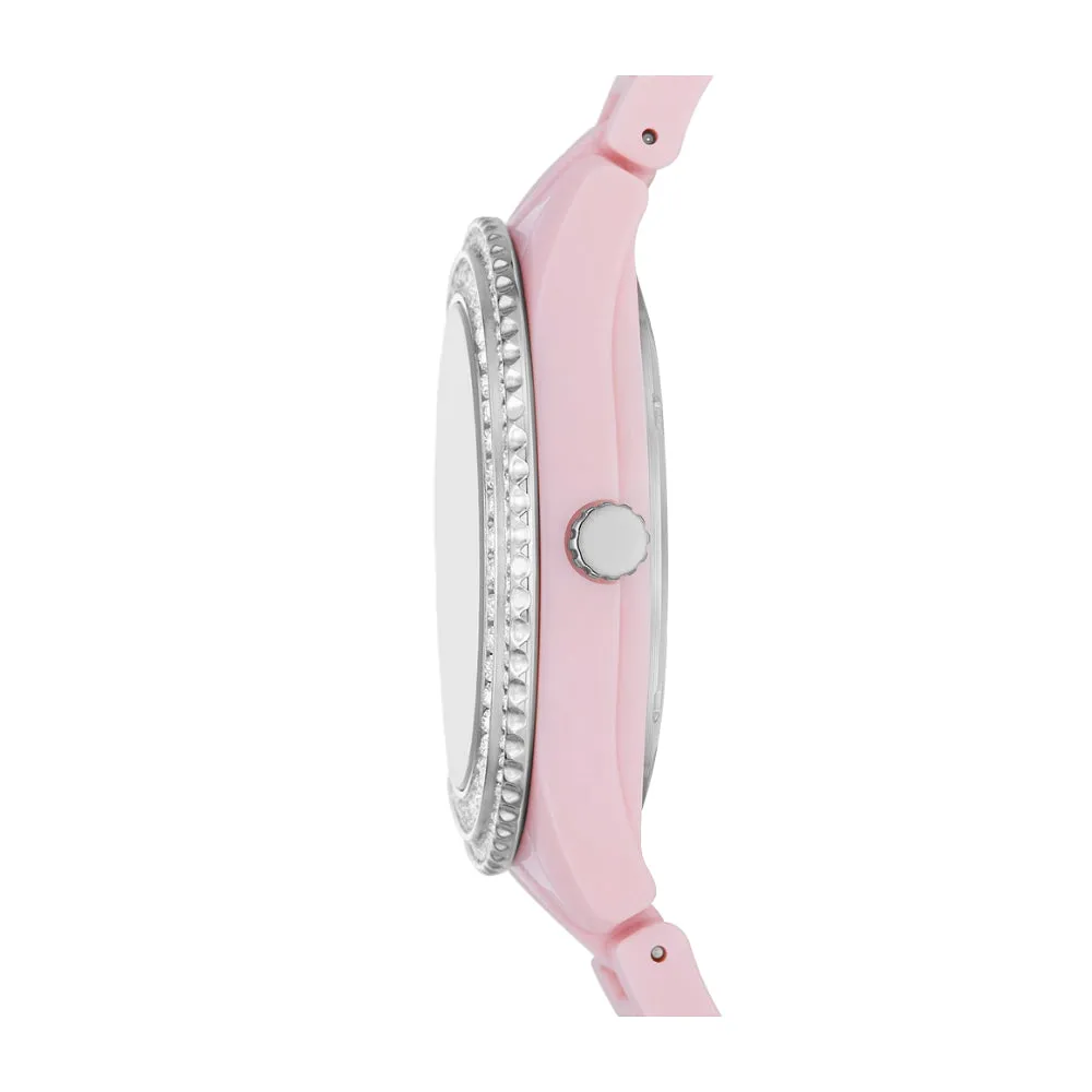 Fossil Stella Women's Multifunction Pink Castor Oil Watch
