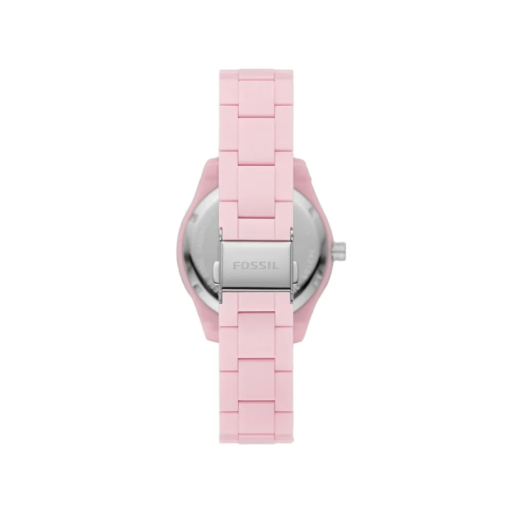 Fossil Stella Women's Multifunction Pink Castor Oil Watch